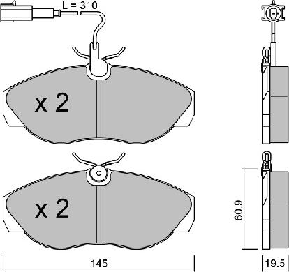 Aisin BPPE-1021 - Komplet Pločica, disk-kočnica www.molydon.hr