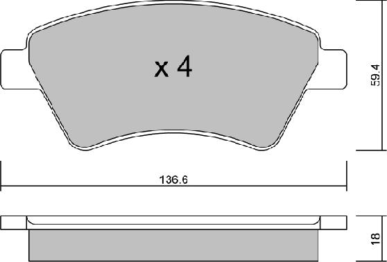 Aisin BPRE-1002 - Komplet Pločica, disk-kočnica www.molydon.hr