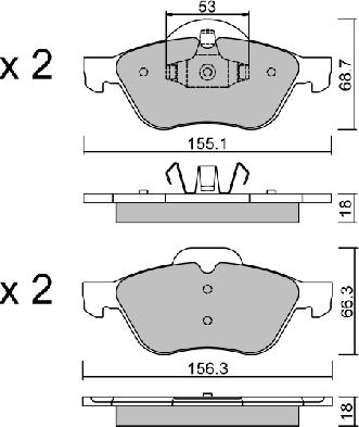 Aisin BPRE-1010 - Komplet Pločica, disk-kočnica www.molydon.hr