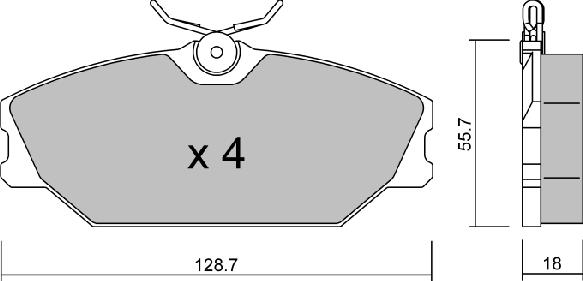 Aisin BPRE-1013 - Komplet Pločica, disk-kočnica www.molydon.hr