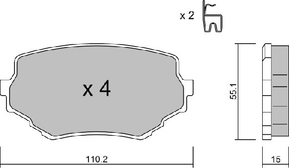 Aisin BPSZ-1902 - Komplet Pločica, disk-kočnica www.molydon.hr