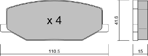 AISIN BPSZ-1007 - Komplet Pločica, disk-kočnica www.molydon.hr