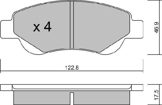 Aisin BPTO-1008 - Komplet Pločica, disk-kočnica www.molydon.hr