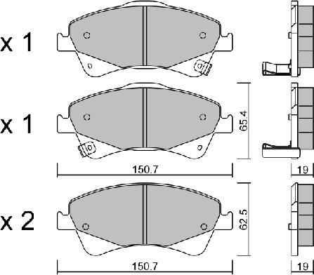 Aisin BPTO-1018 - Komplet Pločica, disk-kočnica www.molydon.hr