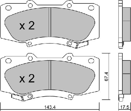 Aisin BPTO-1012 - Komplet Pločica, disk-kočnica www.molydon.hr