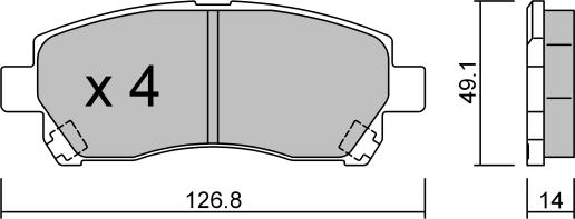 Aisin BPTO-1026 - Komplet Pločica, disk-kočnica www.molydon.hr