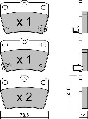 Aisin BPTO-2901 - Komplet Pločica, disk-kočnica www.molydon.hr