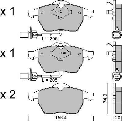 Aisin BPVW-1014 - Komplet Pločica, disk-kočnica www.molydon.hr