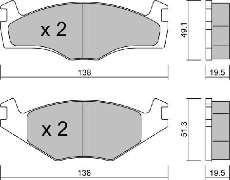 Aisin BPVW-1030 - Komplet Pločica, disk-kočnica www.molydon.hr