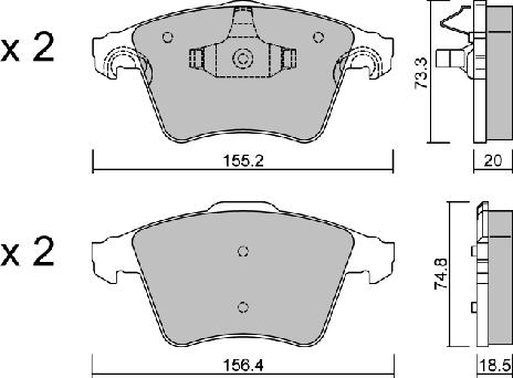 AISIN BPVW-1032 - Komplet Pločica, disk-kočnica www.molydon.hr