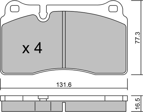 Aisin BPVW-1037 - Komplet Pločica, disk-kočnica www.molydon.hr