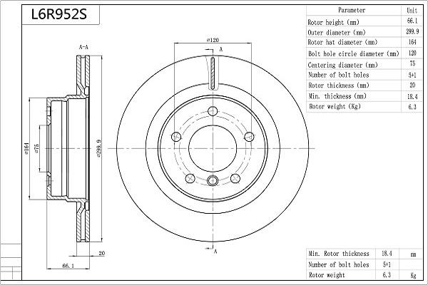 Aisin L6R952S - Kočioni disk www.molydon.hr