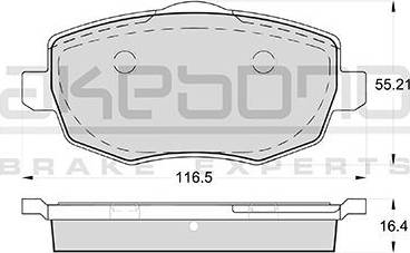 Akebono AN-4465WK - Komplet Pločica, disk-kočnica www.molydon.hr