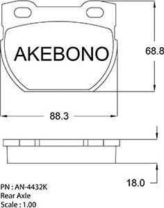 Akebono AN-4432KE - Komplet Pločica, disk-kočnica www.molydon.hr