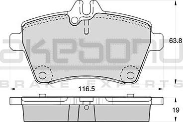 Akebono AN-4570K - Komplet Pločica, disk-kočnica www.molydon.hr