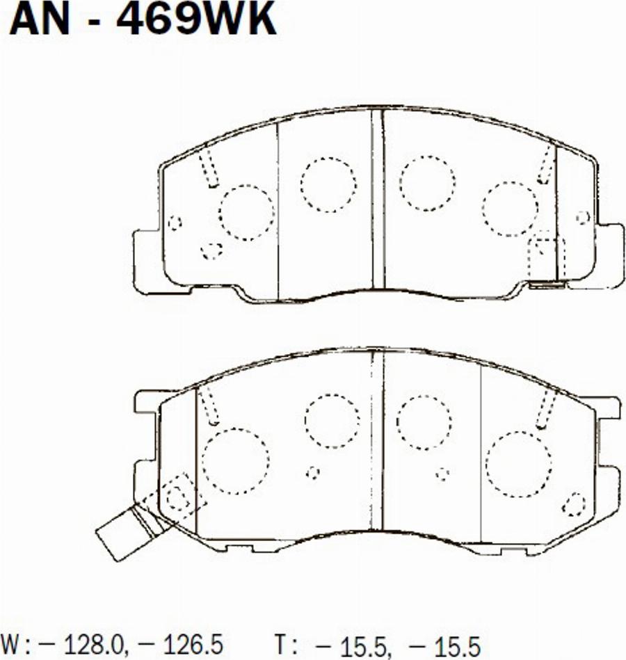 Akebono AN-469WK - Komplet Pločica, disk-kočnica www.molydon.hr