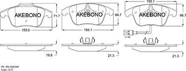 Akebono AN-4682WK - Komplet Pločica, disk-kočnica www.molydon.hr