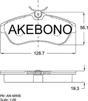 Akebono AN-4095KE - Komplet Pločica, disk-kočnica www.molydon.hr