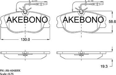 Akebono AN-4048WK - Komplet Pločica, disk-kočnica www.molydon.hr