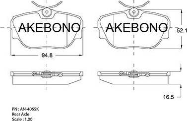 Akebono AN-4065K - Komplet Pločica, disk-kočnica www.molydon.hr