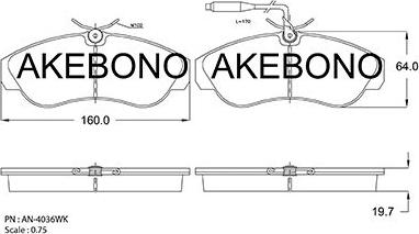 Akebono AN-4063WKE - Komplet Pločica, disk-kočnica www.molydon.hr