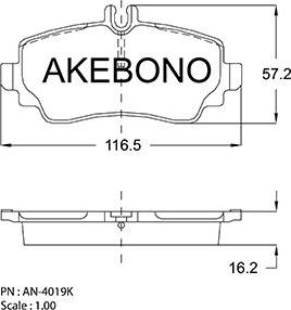 Akebono AN-4019KE - Komplet Pločica, disk-kočnica www.molydon.hr