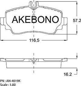 Akebono AN-4019K - Komplet Pločica, disk-kočnica www.molydon.hr