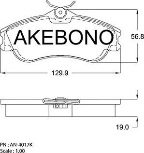 Akebono AN-4017KE - Komplet Pločica, disk-kočnica www.molydon.hr