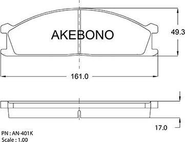 Akebono AN-401K - Komplet Pločica, disk-kočnica www.molydon.hr