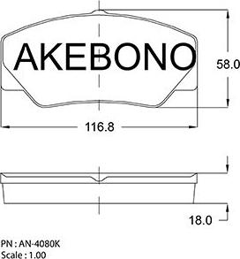 Akebono AN-4080KE - Komplet Pločica, disk-kočnica www.molydon.hr