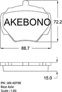 Akebono AN-4079KE - Komplet Pločica, disk-kočnica www.molydon.hr