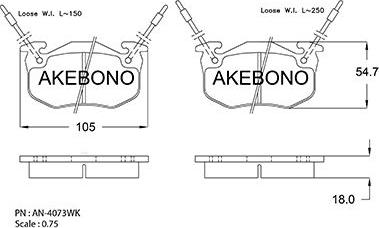 Akebono AN-4073WKE - Komplet Pločica, disk-kočnica www.molydon.hr