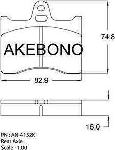 Akebono AN-4152K - Komplet Pločica, disk-kočnica www.molydon.hr