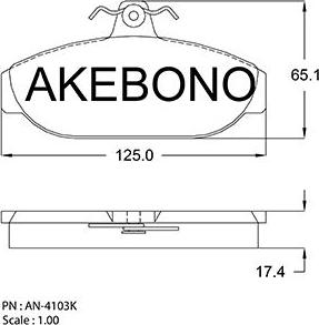 Akebono AN-4103KE - Komplet Pločica, disk-kočnica www.molydon.hr