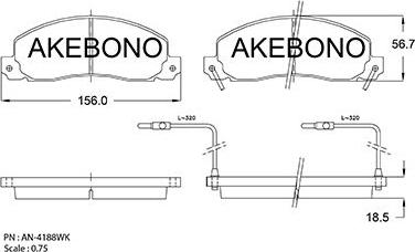 Akebono AN-4188WKE - Komplet Pločica, disk-kočnica www.molydon.hr