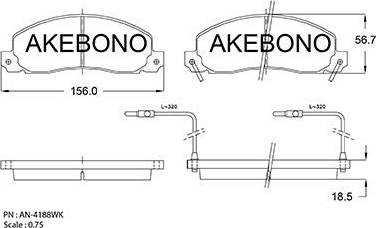 Akebono AN-4188WK - Komplet Pločica, disk-kočnica www.molydon.hr