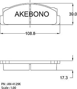 Akebono AN-4129KE - Komplet Pločica, disk-kočnica www.molydon.hr