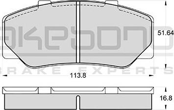 Akebono AN-4175K - Komplet Pločica, disk-kočnica www.molydon.hr