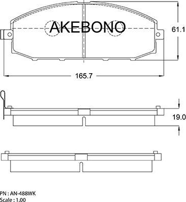 Akebono AN-488WK - Komplet Pločica, disk-kočnica www.molydon.hr