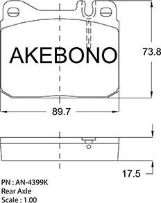 Akebono AN-4399KE - Komplet Pločica, disk-kočnica www.molydon.hr