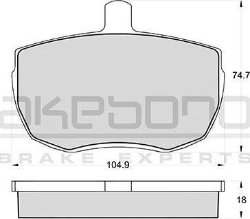 Akebono AN-4347K - Komplet Pločica, disk-kočnica www.molydon.hr