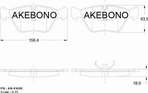 Akebono AN-4369KE - Komplet Pločica, disk-kočnica www.molydon.hr