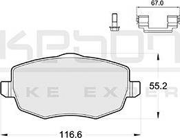 Akebono AN-4366K - Komplet Pločica, disk-kočnica www.molydon.hr