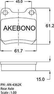 Akebono AN-4362KE - Komplet Pločica, disk-kočnica www.molydon.hr