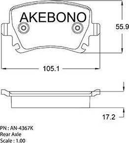 Akebono AN-4367K - Komplet Pločica, disk-kočnica www.molydon.hr
