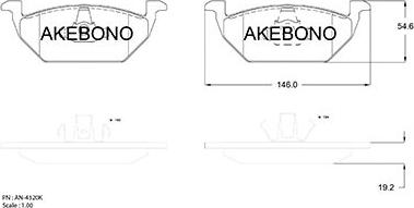 Akebono AN-4320KE - Komplet Pločica, disk-kočnica www.molydon.hr
