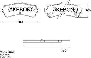 Akebono AN-432WK - Komplet Pločica, disk-kočnica www.molydon.hr