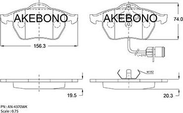 Akebono AN-4370WKE - Komplet Pločica, disk-kočnica www.molydon.hr