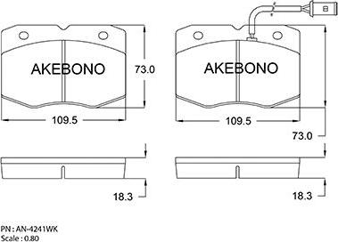 Akebono AN-4296WKE - Komplet Pločica, disk-kočnica www.molydon.hr