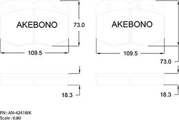 Akebono AN-4241WK - Komplet Pločica, disk-kočnica www.molydon.hr